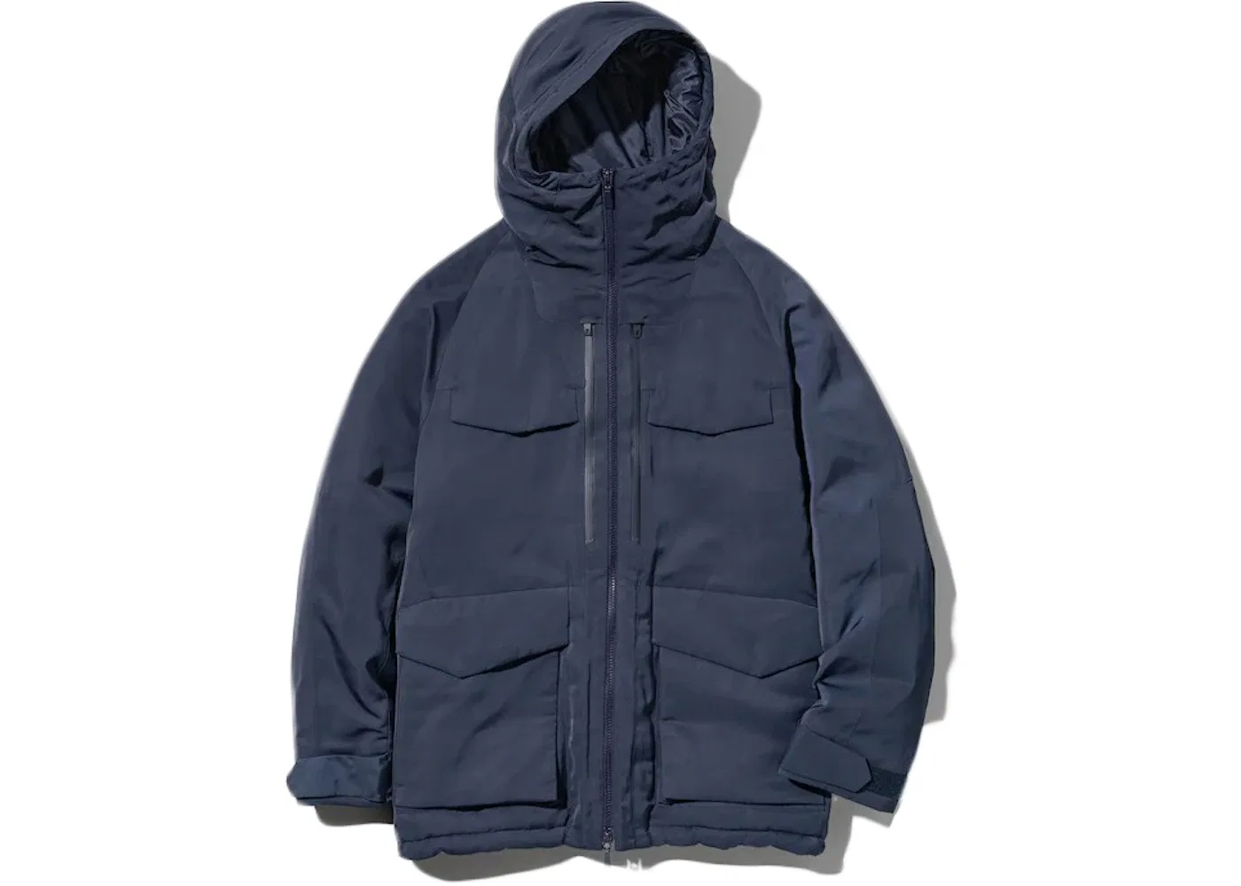 Мужская демисезонная куртка-парка оверсайз Hybrid Down Oversized Uniqlo x White Mountaineering, темно-синий