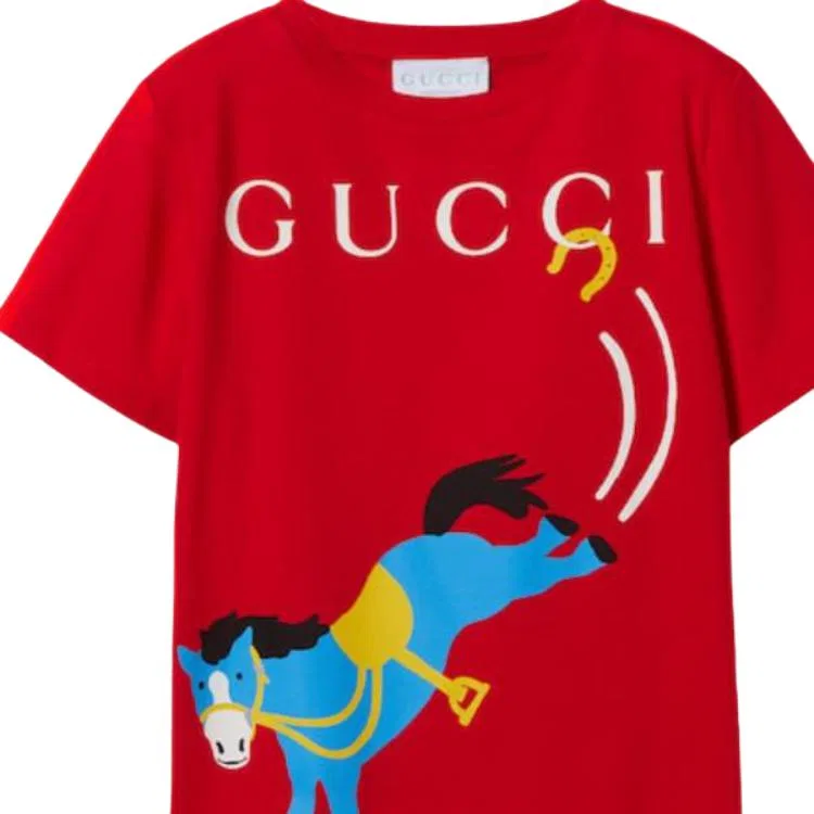 Футболка с круглым вырезом Gucci, Red — фото 4