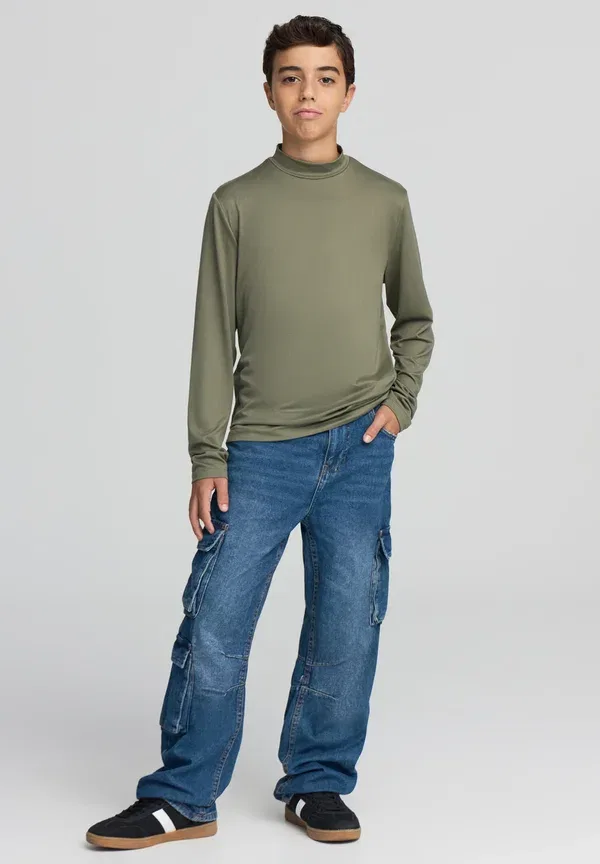 Комплект из 3 водолазок однотонных Lupetto elasticizz Terranova ivory, dark green, черный/темно-зеленый