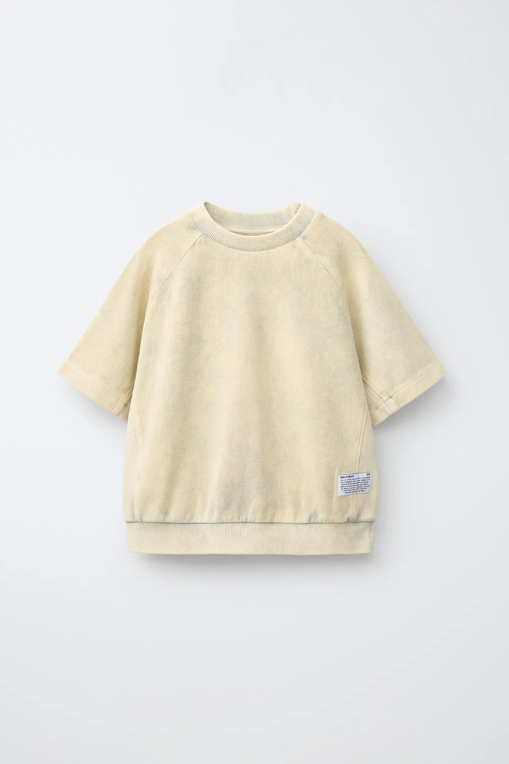Футболка, окрашенная методом гальванического окрашивания ZARA, Ecru
