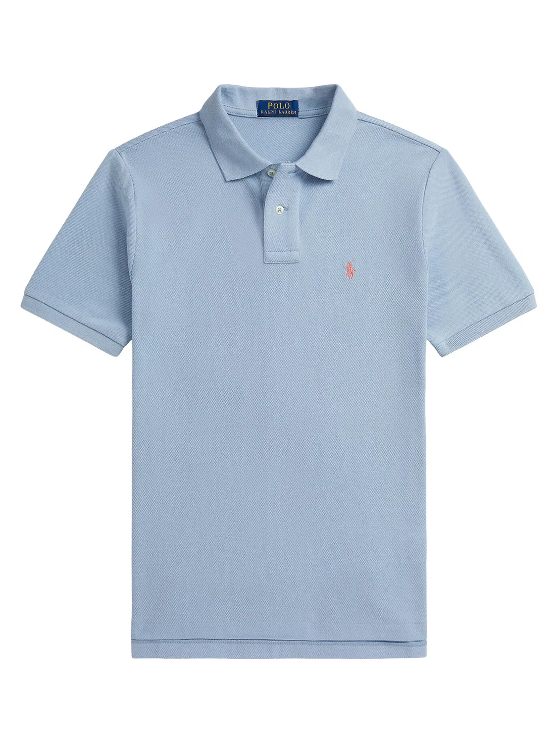 Поло небесно-голубого цвета стандартного кроя для мальчика Polo Ralph Lauren, голубой
