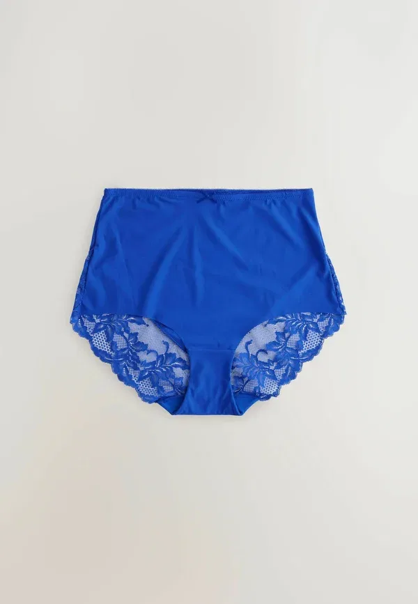 Комплект трусов 5 шт, Sheer, Full brief fit - lace back no vpl knickers 5 pack, Next Floral, синий — фото 4