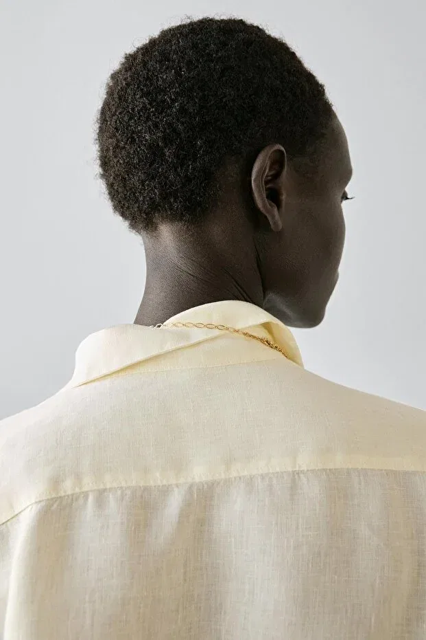 Женская рубашка льняная Massimo Dutti, Sari — фото 4
