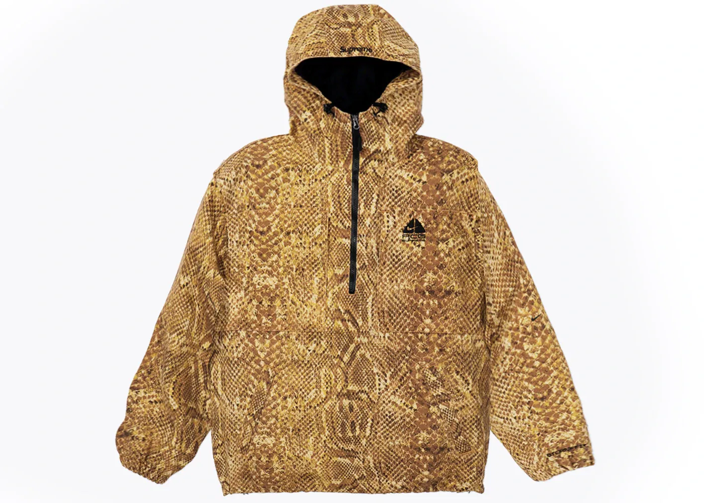 Мужской пуловер с капюшоном из денима Cordura Модель Pullover Supreme, Gold Snakeskin