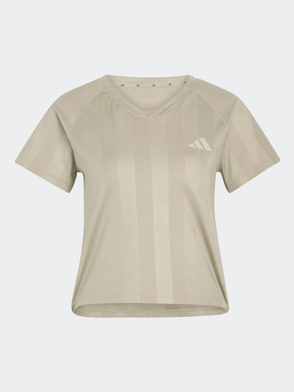 Футболка с тиснеными полосками Hyperglam adidas, бежевая