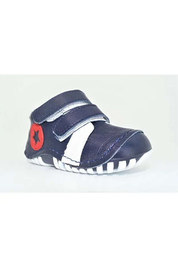 Детские туфли для мальчиков с цветочным принтом Sıraç Baby, Navy Blue — фото 3