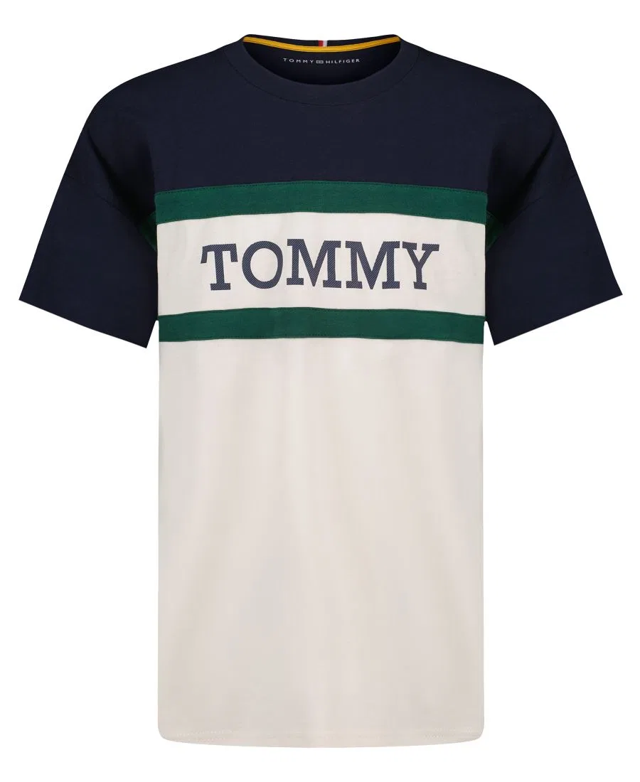 Футболка с длинным рукавом с цветовым блоком Tommy Hilfiger, Navy Blazer