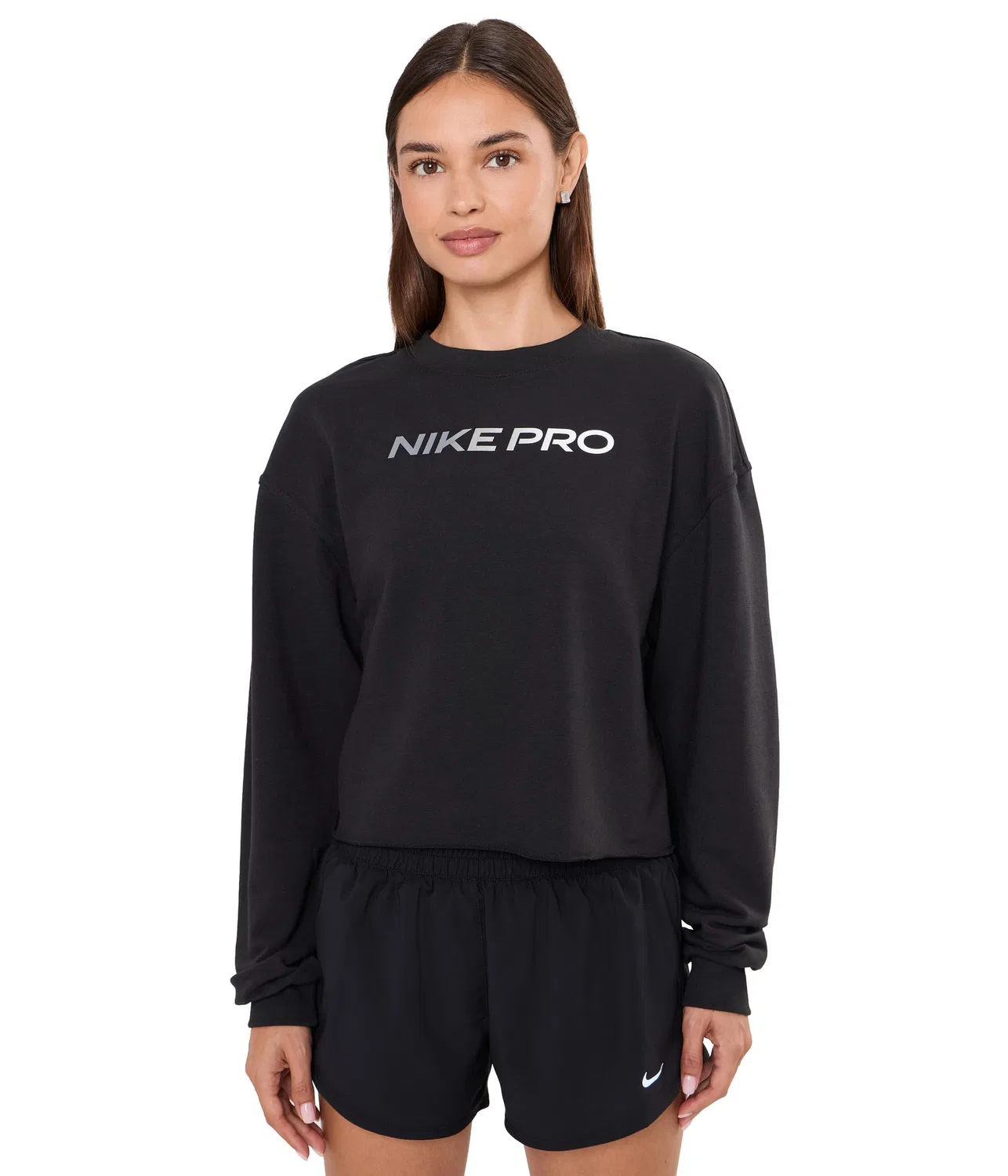 Спортивный топ Pro Dri-FIT Crew Fleece Training Top Gradient Nike, Black/White