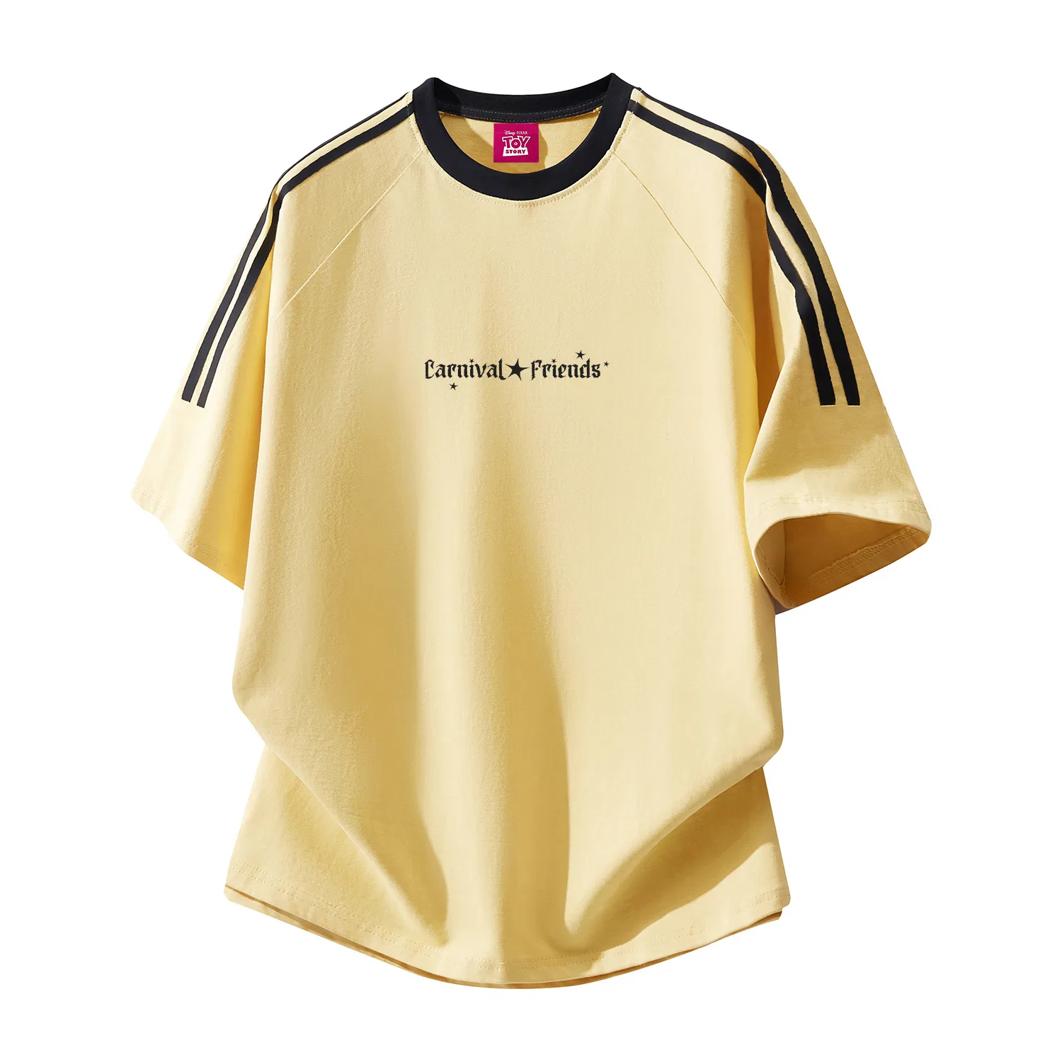 Детская футболка с принтом Disney Unisex Crew Neck Thin Straight Fit, Yellow