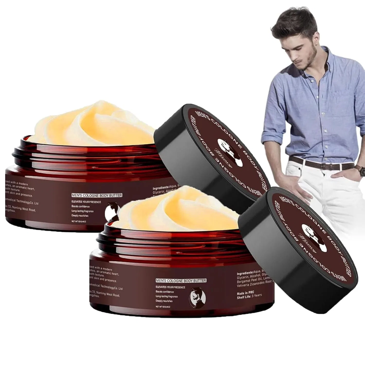 Боди-баттер для мужчин, 120 г, Pack of 2 Generisch