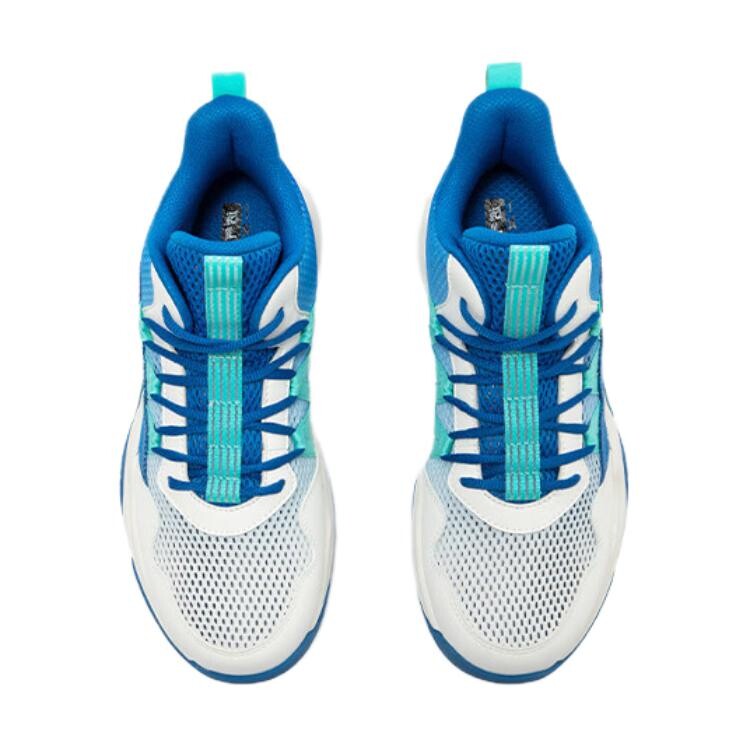 Детские баскетбольные кроссовки GS Low-top цвета берлинской синевы/белого паруса Xtep, белый — фото 3