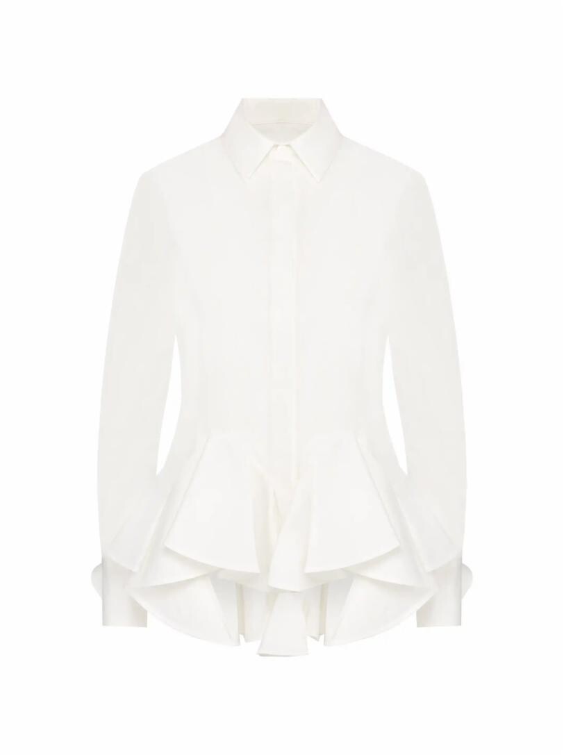 

Хлопковая рубашка с воланами Givenchy
