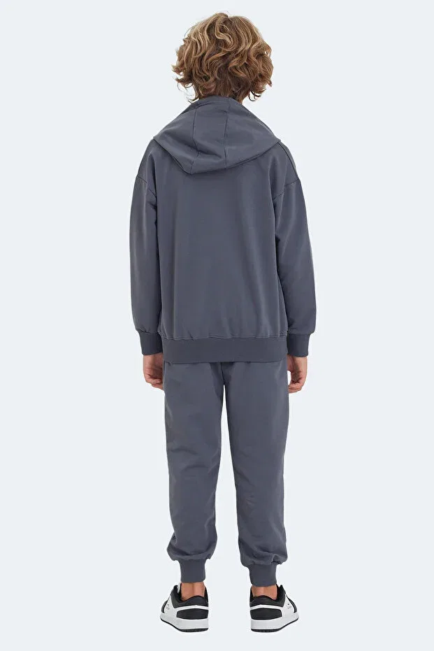 Детский спортивный комплект для девочек хлопковый Slazenger, Dark Gray — фото 2