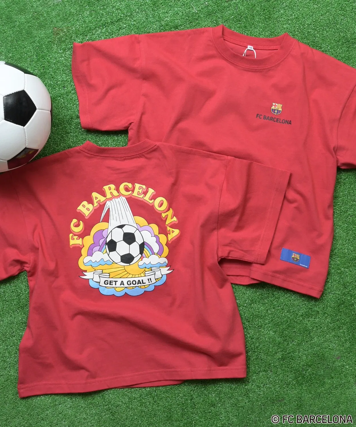Детская футболка с принтом FC Barcelona MARKEY'S, Red