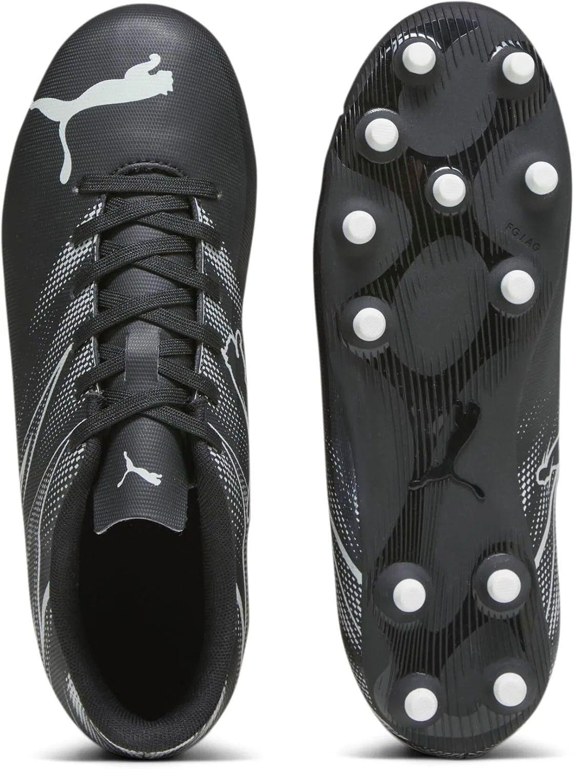 Детские кроссовки для девочек Attacanto PUMA, Puma Black-Silver Mist — фото 3