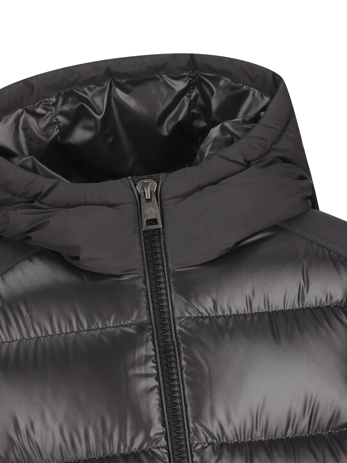 Стеганое пальто с капюшоном Hyoseris Moncler Enfant, черный — фото 3