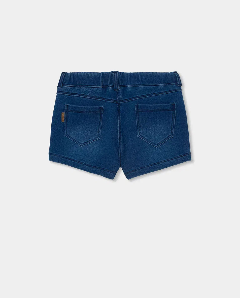 Детские шорты для девочки из футера Boboli, Azul Denim — фото 3