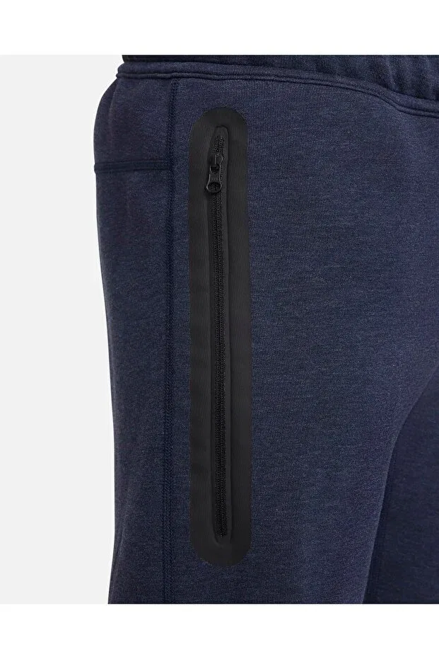 Детские спортивные штаны для девочек с принтом Tech Fleece Unisex Children's Trackpants Nike, Navy Blue — фото 3