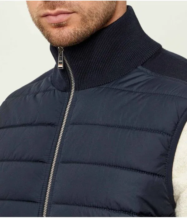 Мужской жилет Slim Fit H-Urwin BOSS, Blu Marino — фото 4