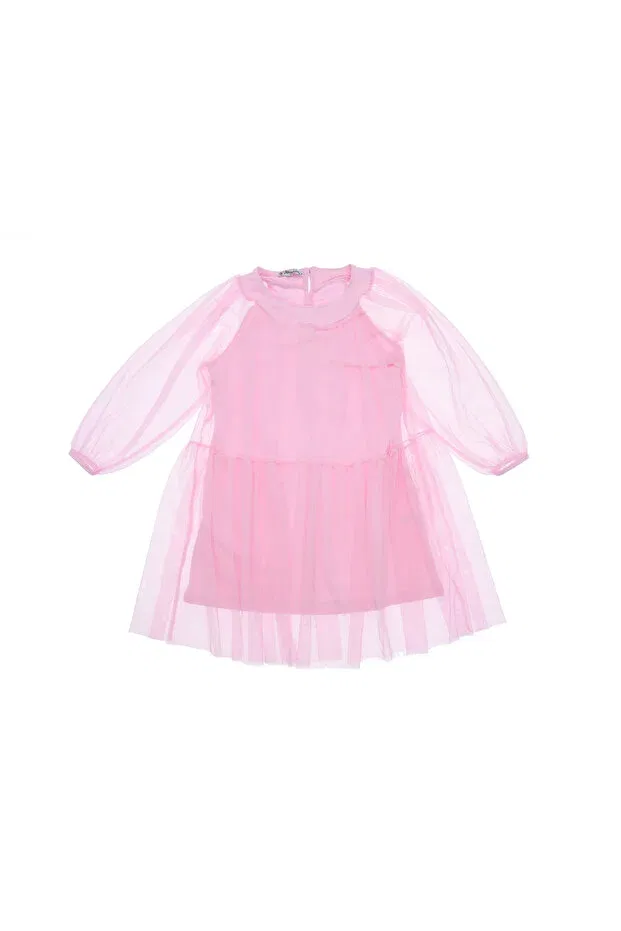 Детское платье из фатина с длинным рукавом Crassi, Light Pink