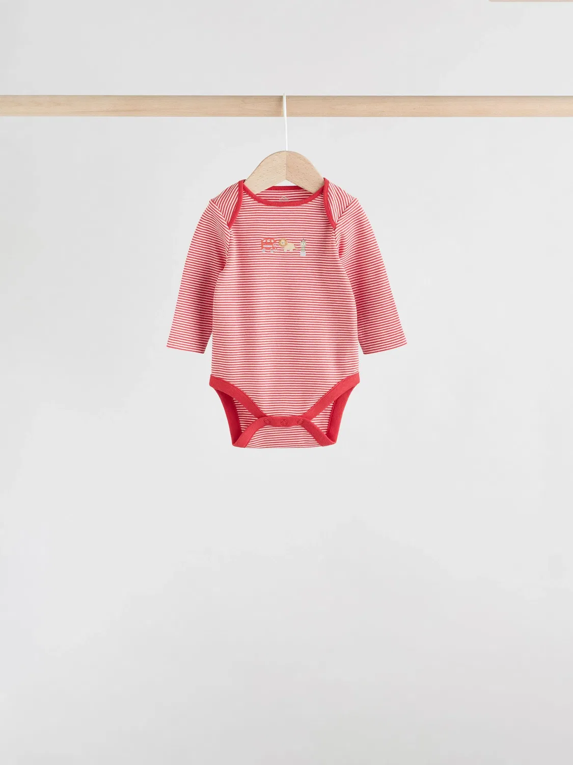 Боди с длинным рукавом, набор 5 шт, Baby London Next, красный — фото 3