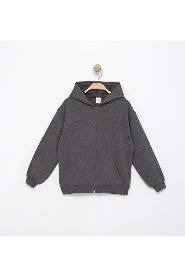 Детский кардиган для мальчиков с капюшоном Cantoy, Anthracite