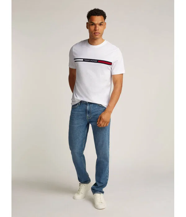 Мужская футболка хлопковая Regular Fit Tommy Hilfiger, белый — фото 2