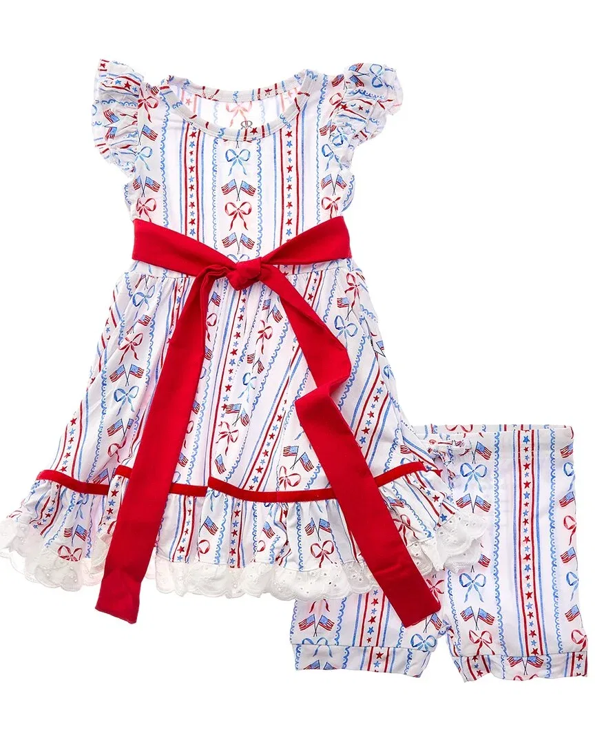 Детское платье с коротким рукавом Liberty & Bows for All Bums & Roses, мультиколор