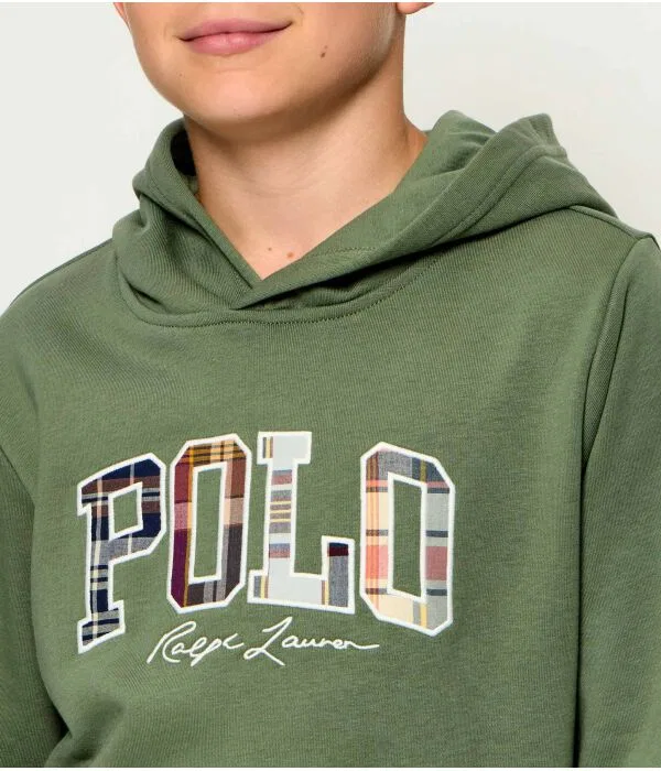 Детское худи для мальчиков Regular Fit Polo Ralph Lauren, Verde Oliva — фото 4