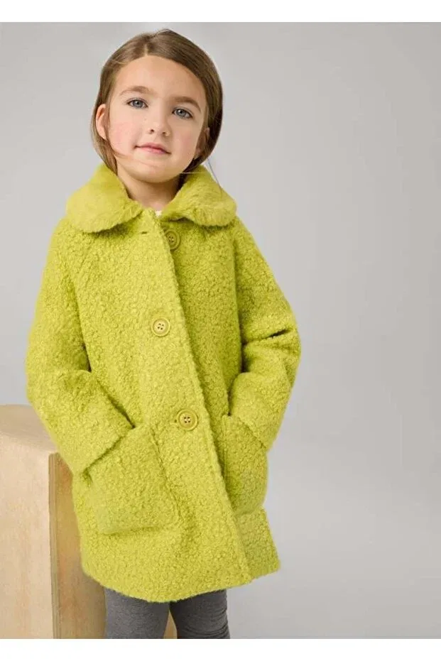 Детское пальто для девочек с длинным рукавом Mayoral, Pistachio Green