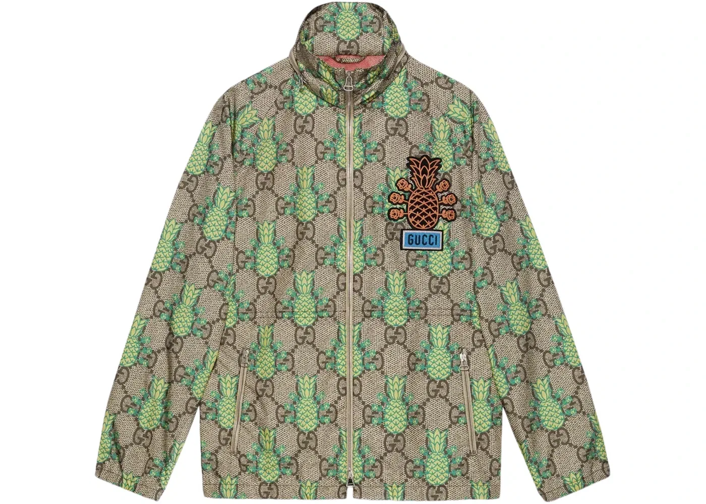 Мужская куртка с принтом Pineapple GG Print Gucci, Green