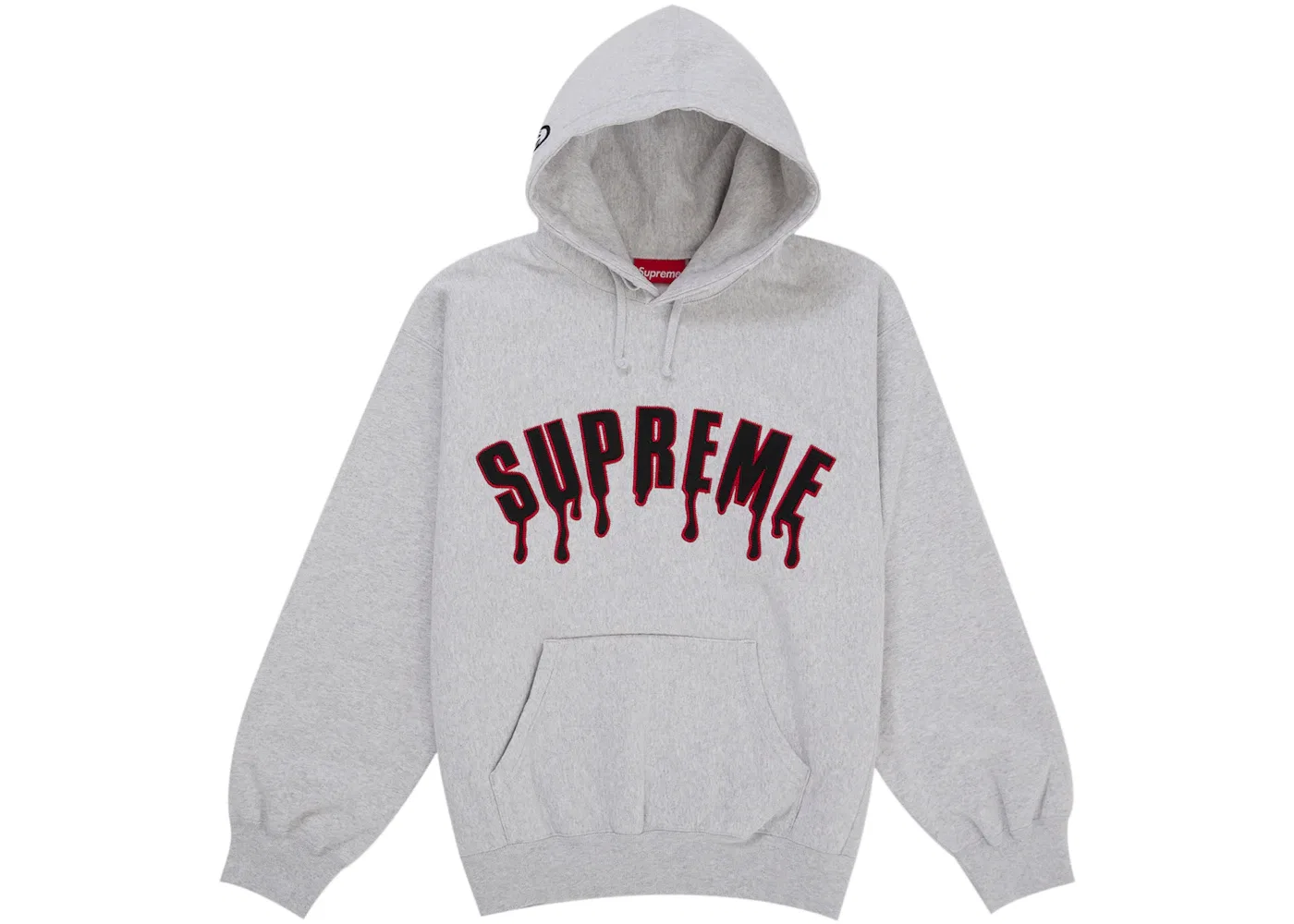 Мужской худи с принтом Supreme Ghostface Arc Hooded Sweatshirt, Ash Grey