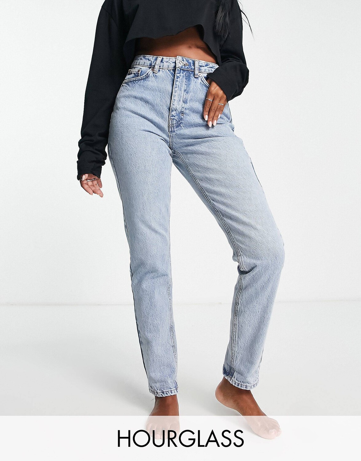 

Выбеленные джинсы Topshop Hourglass Mom