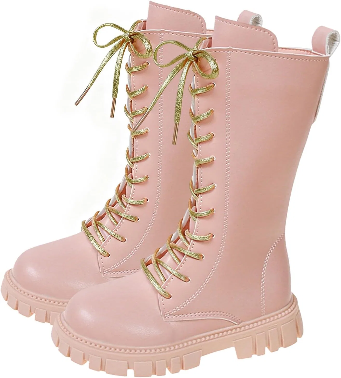 Детские сапоги для девочек с боковой молнией HBDHEJL, Pink — фото 2
