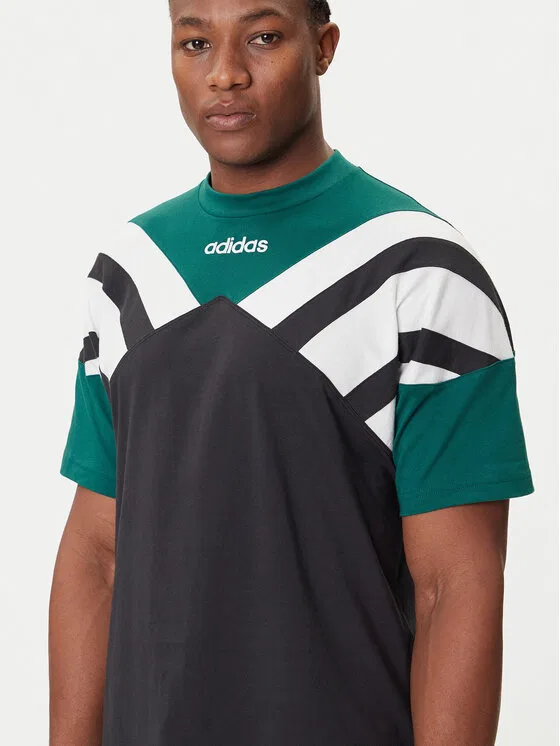 Футболка loose fit Archive Cutline Adidas, зеленый — фото 4