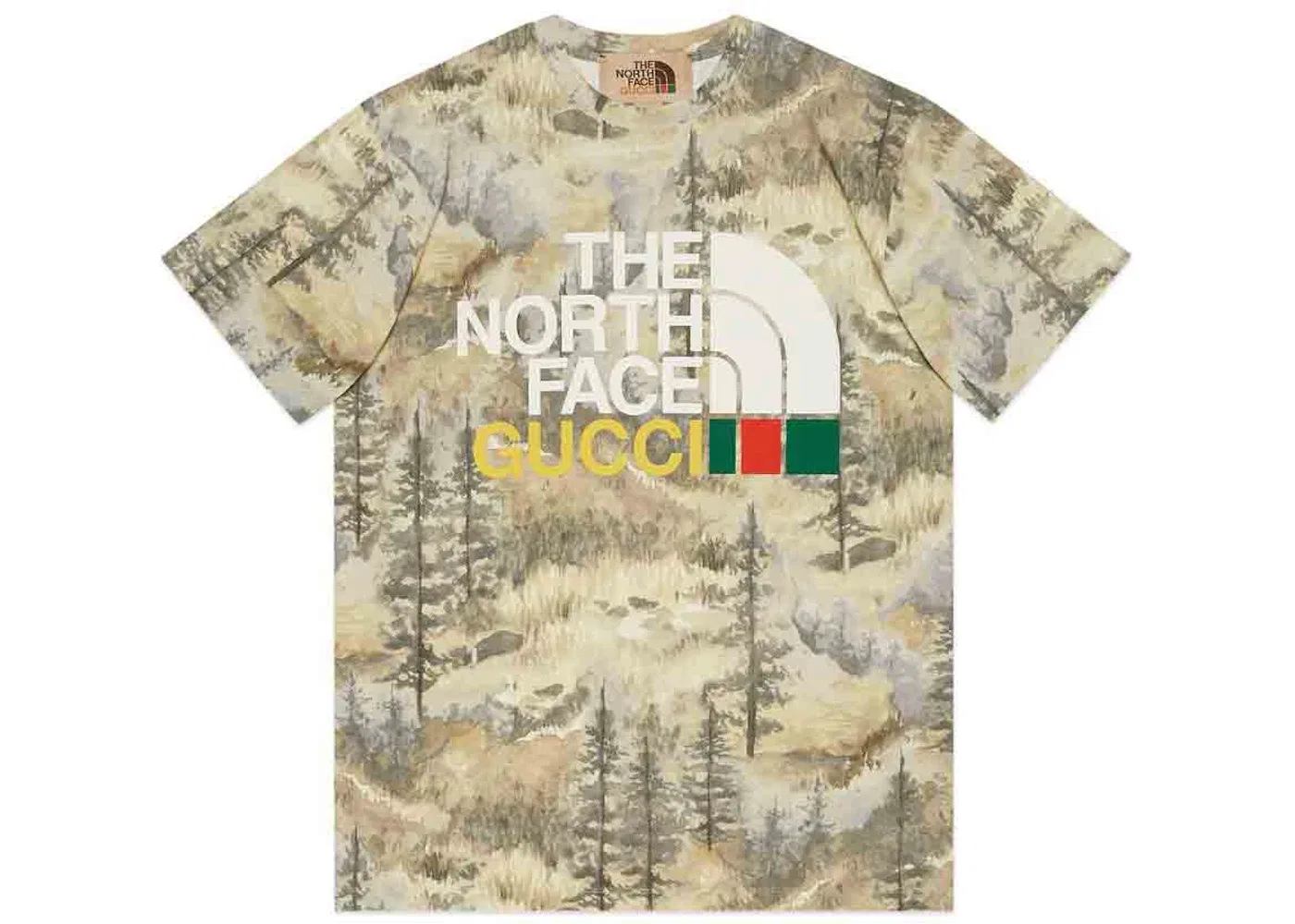Мужская футболка с принтом T-shirt Gucci x The North Face, Forest Print
