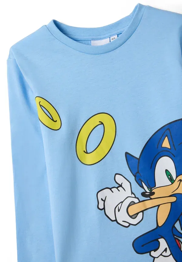 Пижама с принтом Sonic the Hedgehog, Ovs, Light Blue, светло-голубой — фото 3