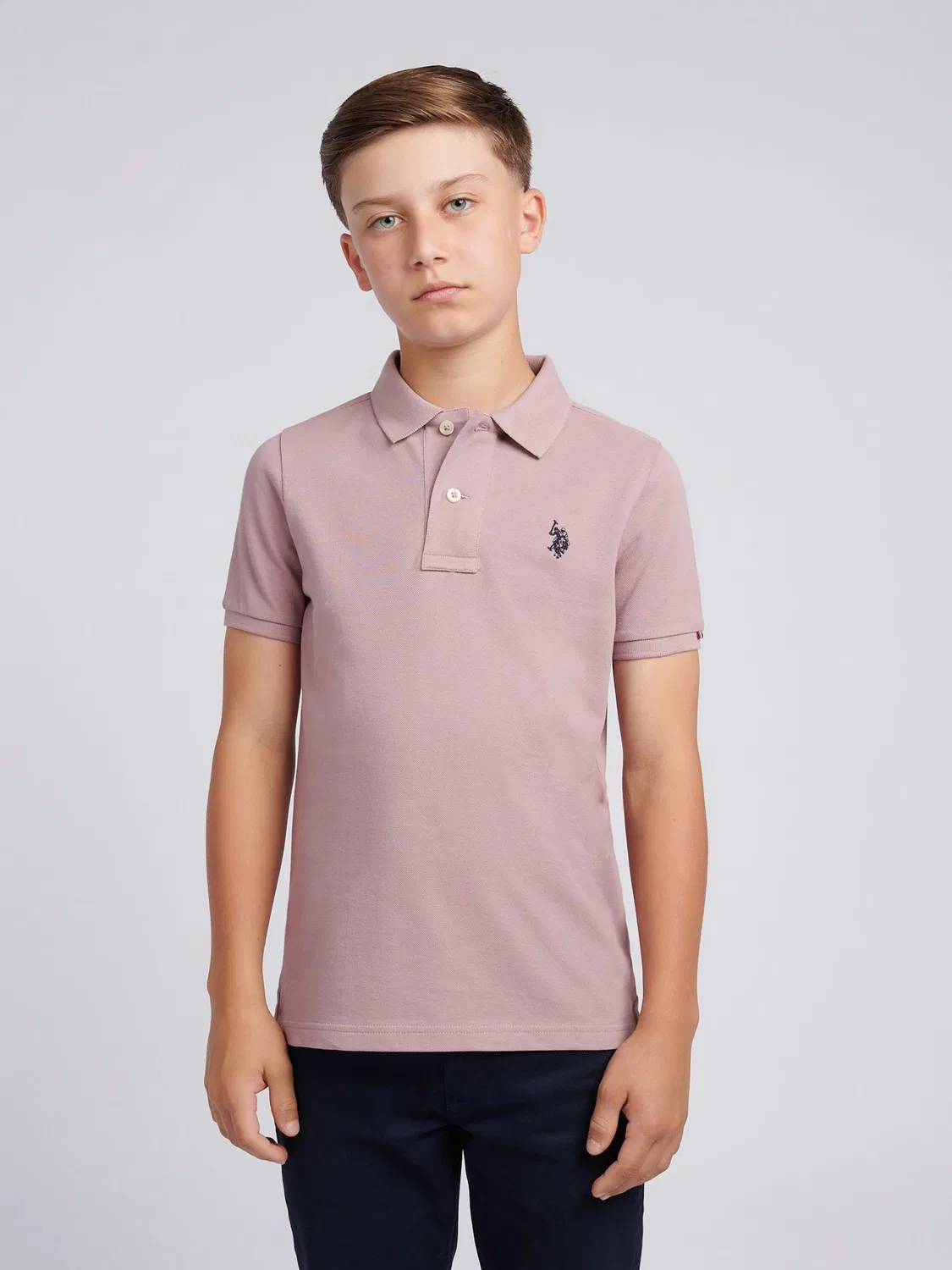 Поло U.S. Polo Assn. Double Horsemen, фиолетовый