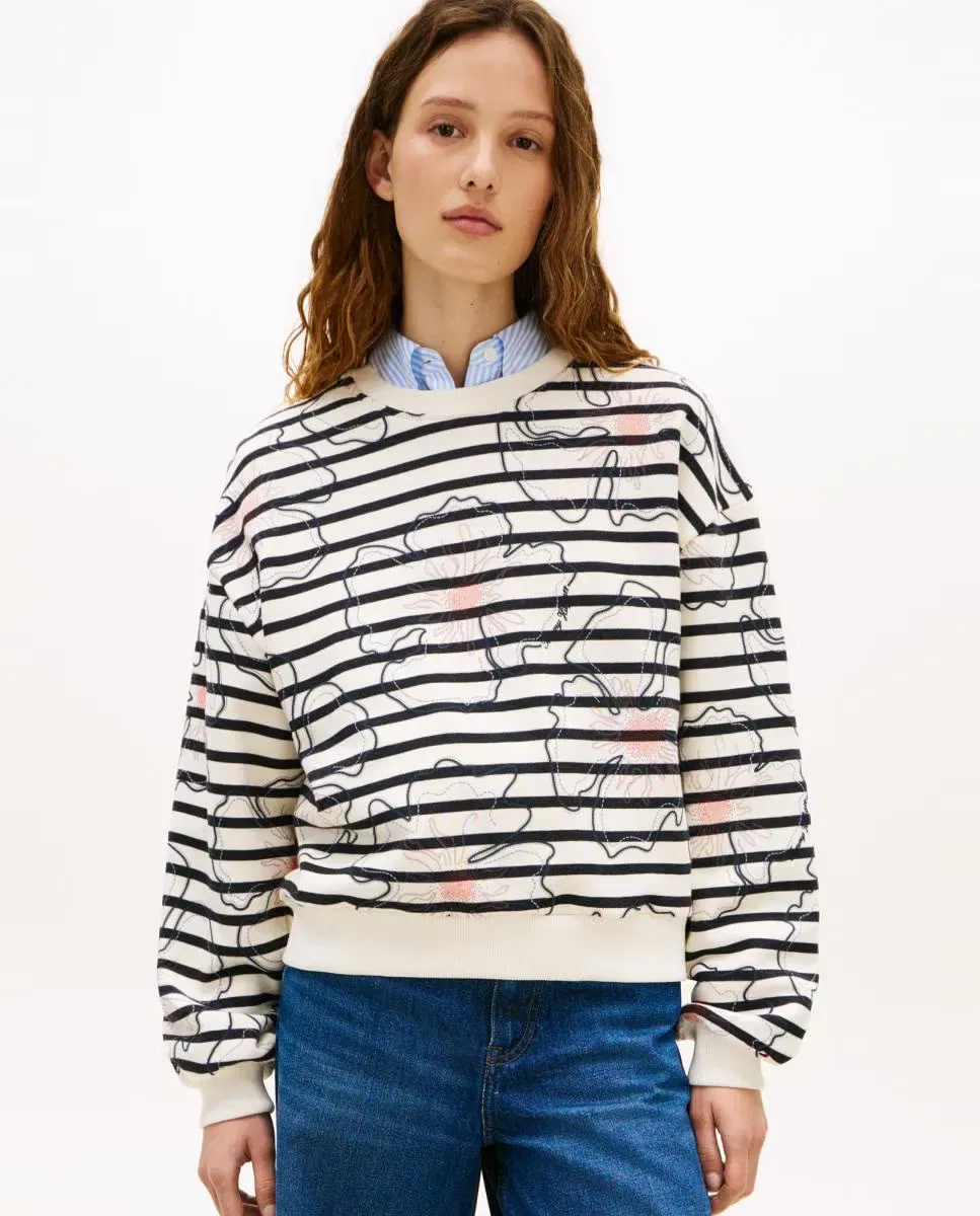 Женская свитшот из хлопка Tommy Hilfiger, Azul Marino