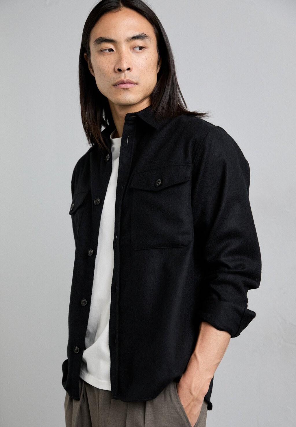

Легкая куртка FLAT OVERSHIRT J.LINDEBERG, черный