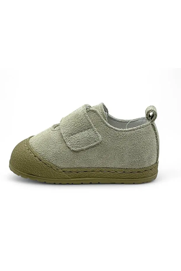 Детские повседневные туфли на плоской подошве из натуральной кожи Happy Walk, Beige — фото 4