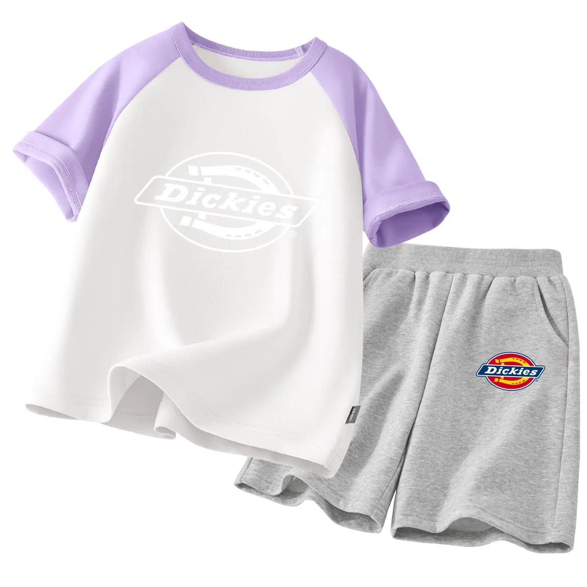 Детский спортивный комплект с логотипом Dickies, S Official Logo Purple White+S Logo K Gray