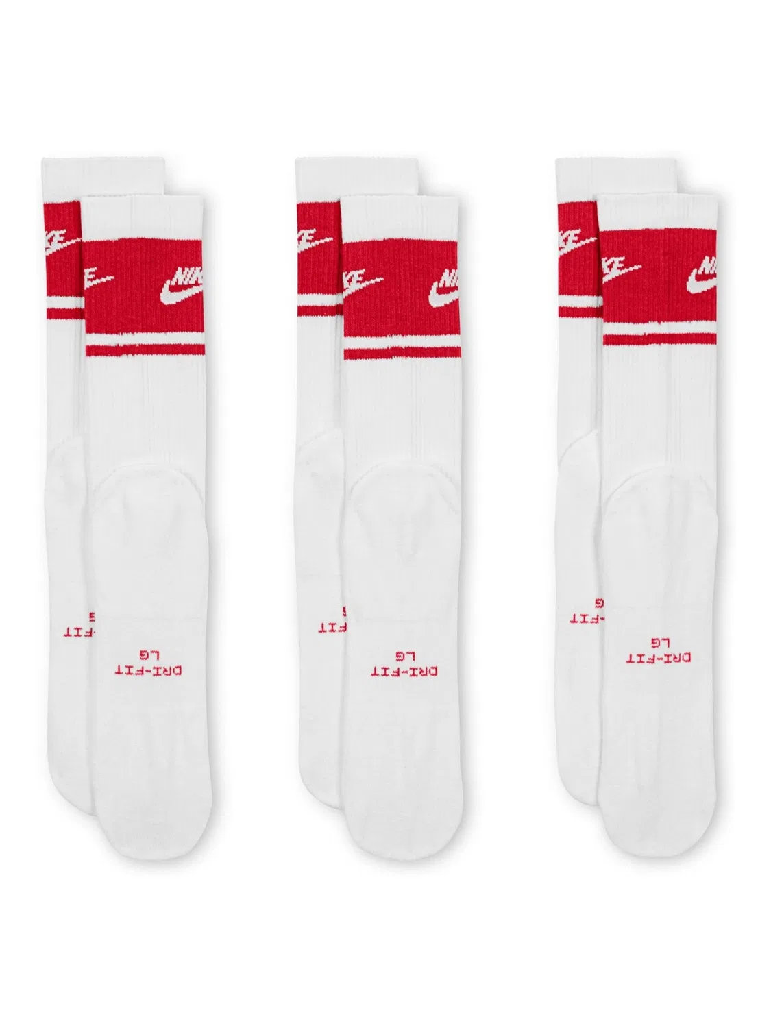Носки повседневные Nike Everyday Crew, белые/красные — фото 3