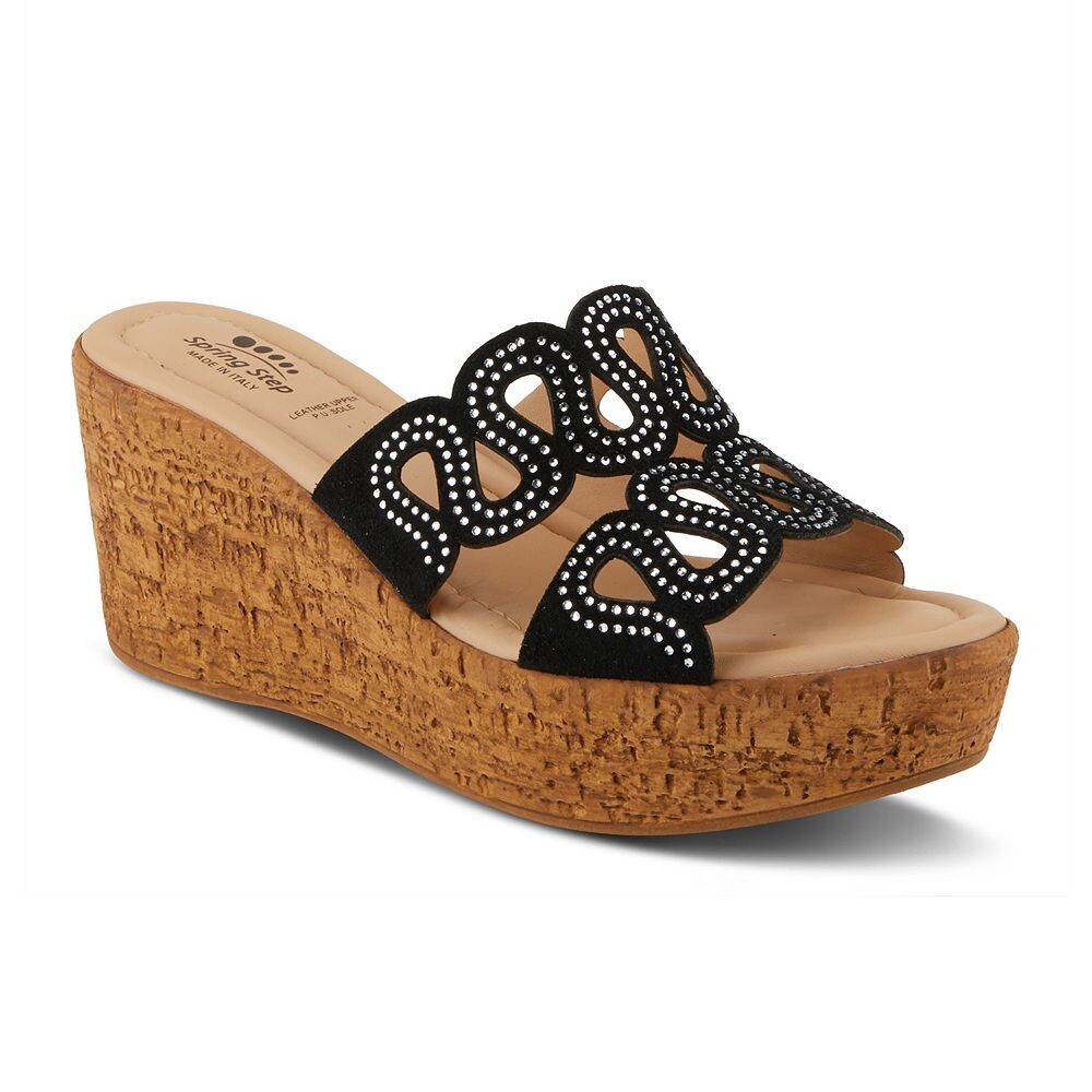 Женские шлепанцы Spring Step Mssteamy, цвет Black Suede