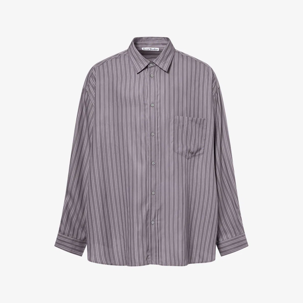 Полосатая тканая рубашка Soffia оверсайз Acne Studios, фиолетовый/сиреневый