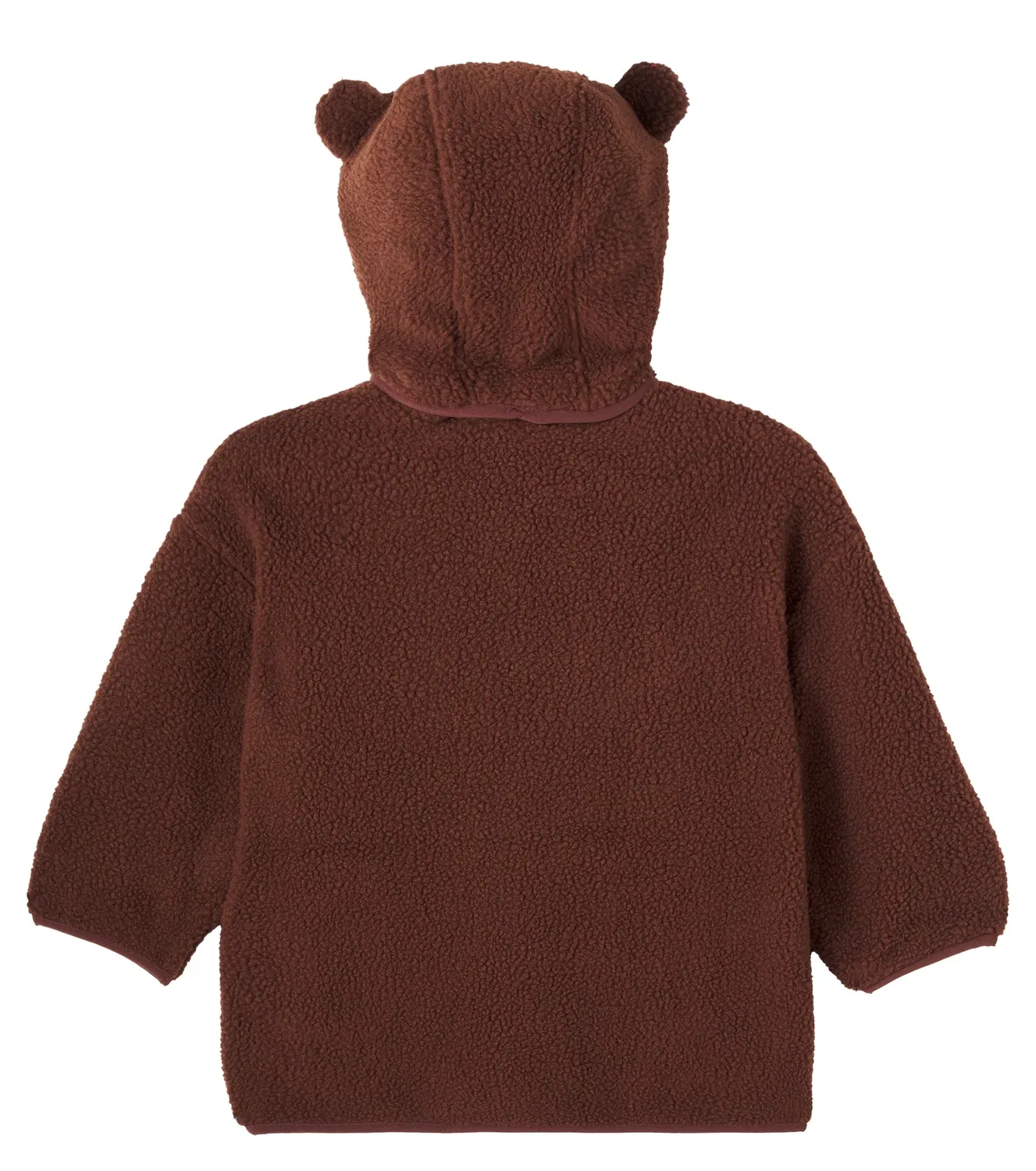 Флисовое худи с вышивкой медведя Mini Rodini, коричневый — фото 4