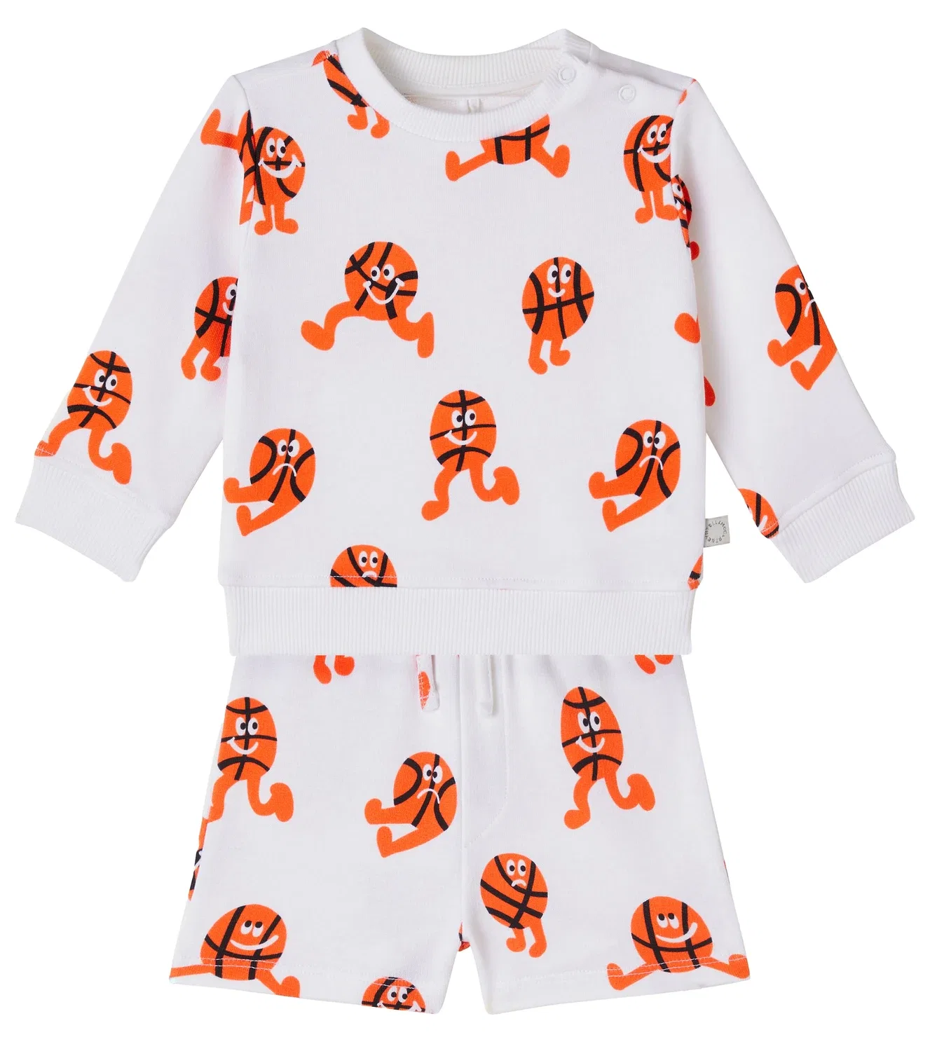 Комплект из толстовки и шорт с принтом Stella Mccartney Kids, белый