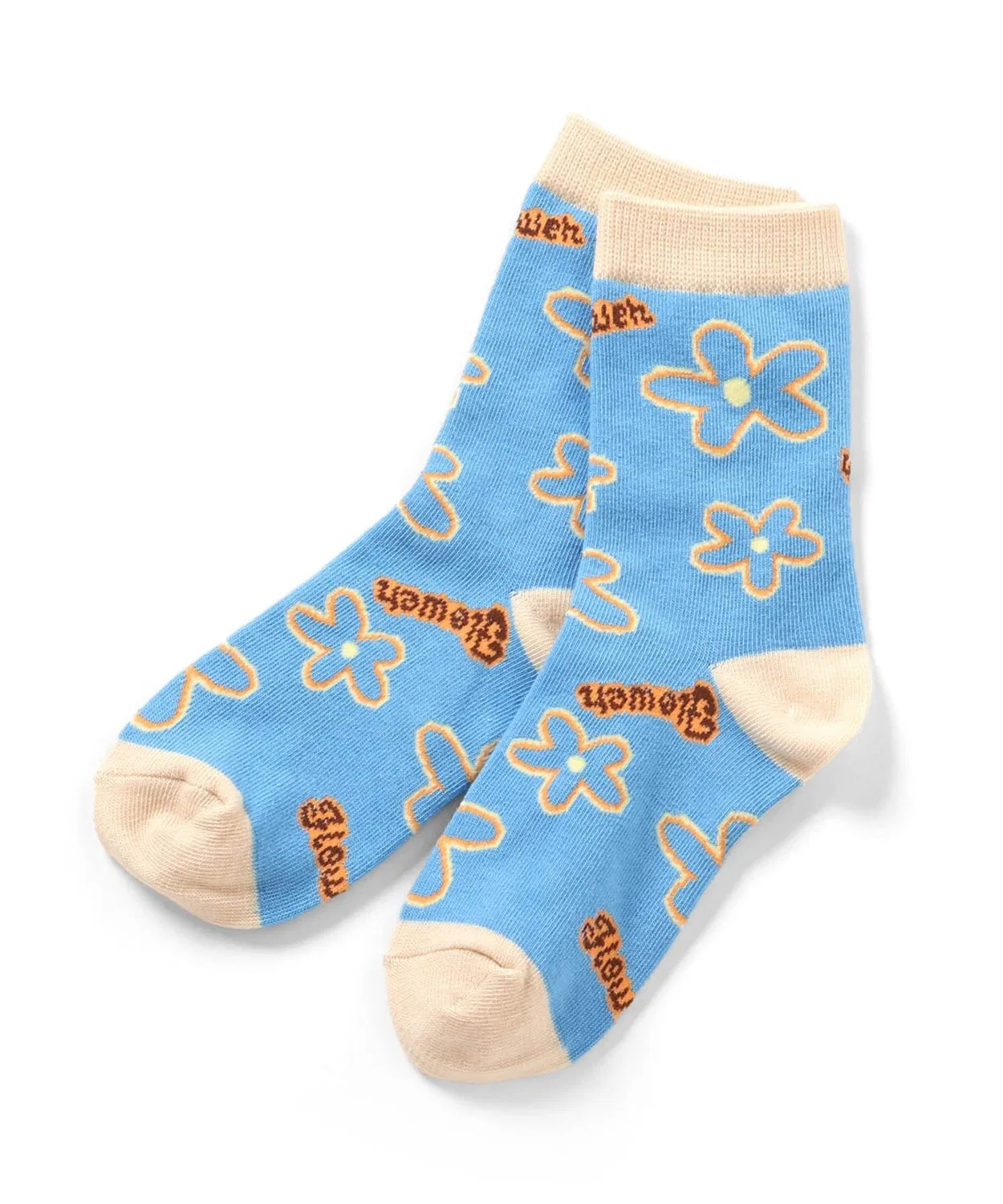 Детские носки с цветочным принтом Happy Flower Ampersand, Blue