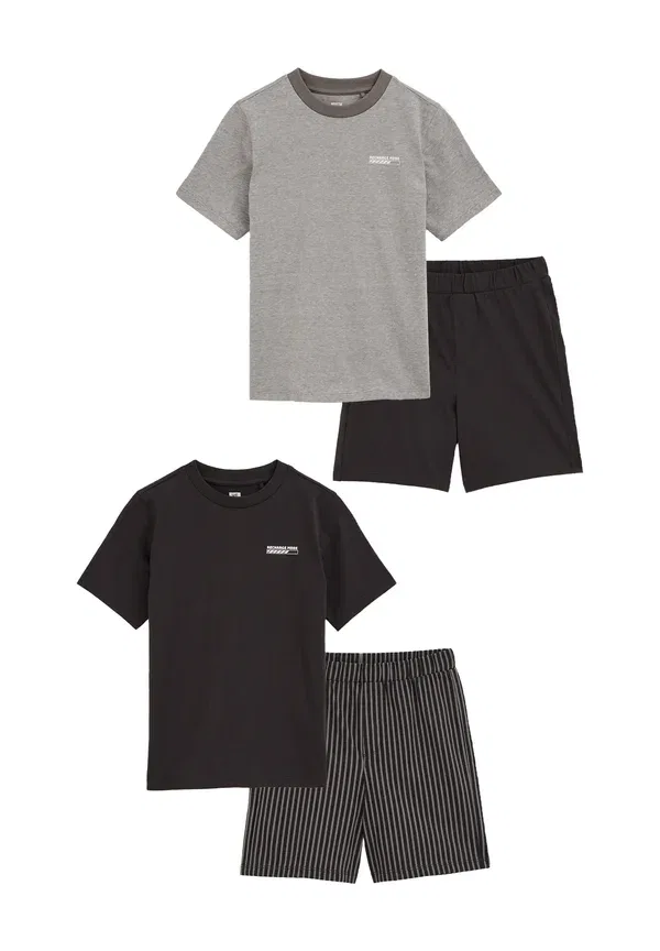 Комплект пижамы из 2 предметов, хлопок, Jersey, We Fashion, dark grey, темно-серый