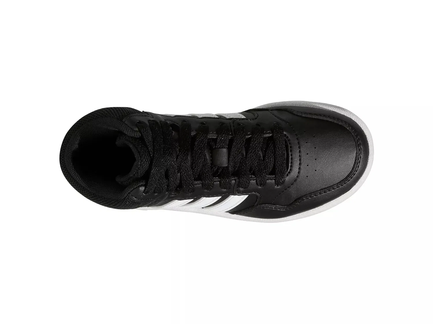 Кроссовки Hoops 3.0 Mid, детские, adidas, черно-белые — фото 4